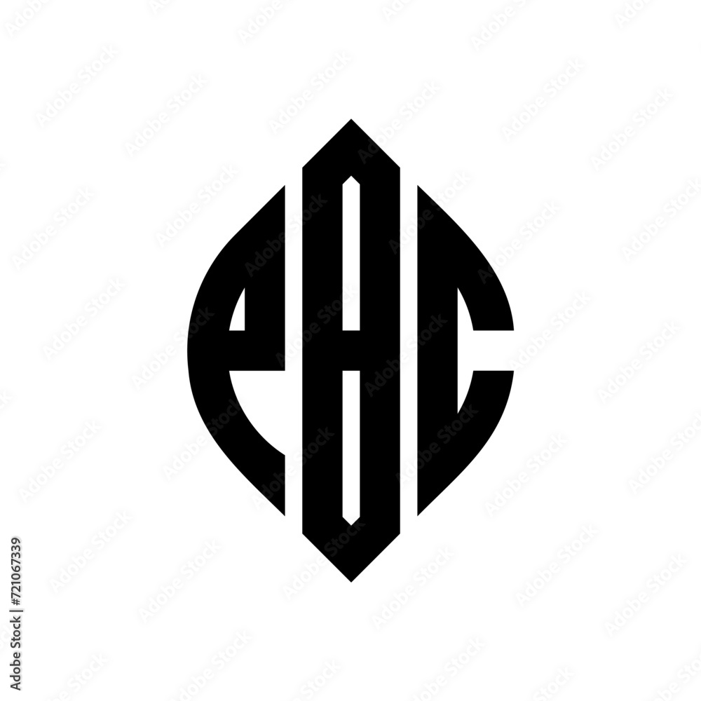 PBC circle letter logo design with circle and ellipse shape. PBC ellipse letters with typographic style. The three initials form a circle logo. PBC circle emblem abstract monogram letter mark vector. PBC circle letter logo design with circle and ellipse shape. PBC ellipse letters with typographic style. The three initials form a circle logo. PBC circle emblem abstract monogram letter mark vector.