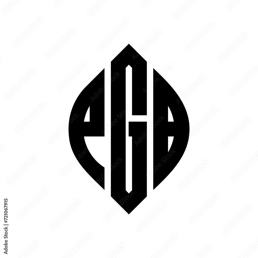 PGB circle letter logo design with circle and ellipse shape. PGB ellipse letters with typographic style. The three initials form a circle logo. PGB circle emblem abstract monogram letter mark vector. PGB circle letter logo design with circle and ellipse shape. PGB ellipse letters with typographic style. The three initials form a circle logo. PGB circle emblem abstract monogram letter mark vector.