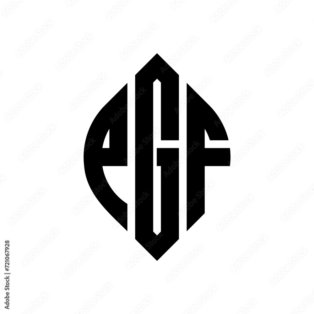 PGF circle letter logo design with circle and ellipse shape. PGF ellipse letters with typographic style. The three initials form a circle logo. PGF circle emblem abstract monogram letter mark vector. PGF circle letter logo design with circle and ellipse shape. PGF ellipse letters with typographic style. The three initials form a circle logo. PGF circle emblem abstract monogram letter mark vector.