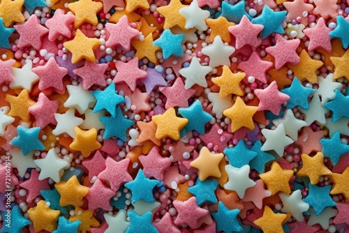 Colorful Candy Stars for Confectionery Decoration