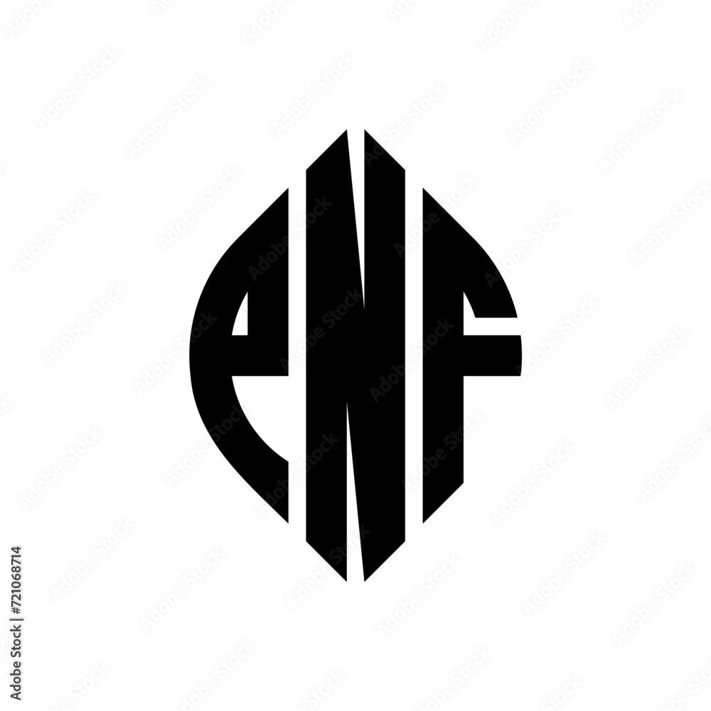 PNF circle letter logo design with circle and ellipse shape. PNF ellipse letters with typographic style. The three initials form a circle logo. PNF circle emblem abstract monogram letter mark vector. PNF circle letter logo design with circle and ellipse shape. PNF ellipse letters with typographic style. The three initials form a circle logo. PNF circle emblem abstract monogram letter mark vector.