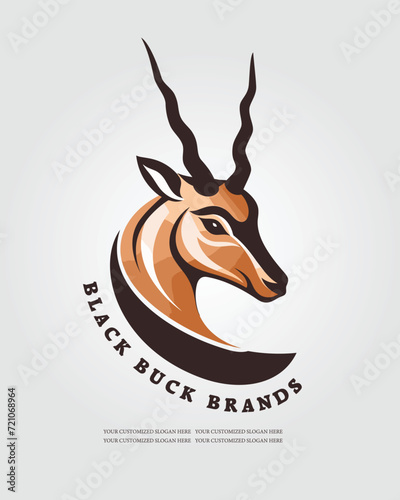 Vector illustration of Blackbuck company logo. Generative AI image. photo