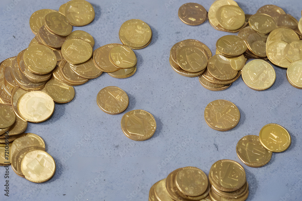 coins and bills. Generative AI coins and bills. Generative AI