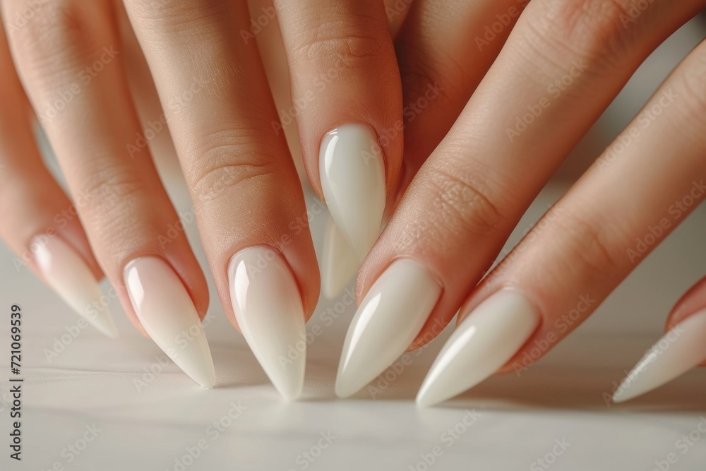 Gentle calm manicure on the arm Gentle calm manicure on the arm