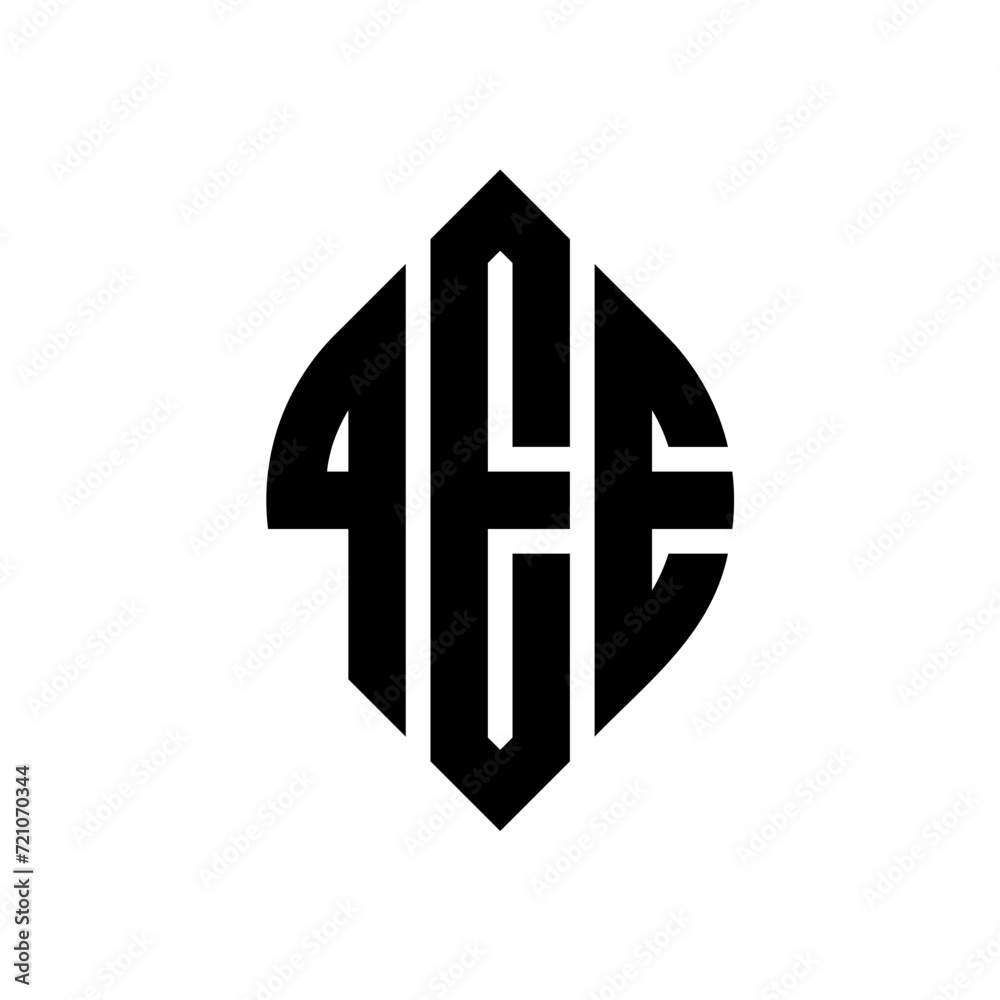 QEE circle letter logo design with circle and ellipse shape. QEE ellipse letters with typographic style. The three initials form a circle logo. QEE circle emblem abstract monogram letter mark vector. QEE circle letter logo design with circle and ellipse shape. QEE ellipse letters with typographic style. The three initials form a circle logo. QEE circle emblem abstract monogram letter mark vector.
