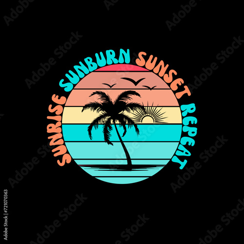 sunrise sunburn sunset repeat SVG