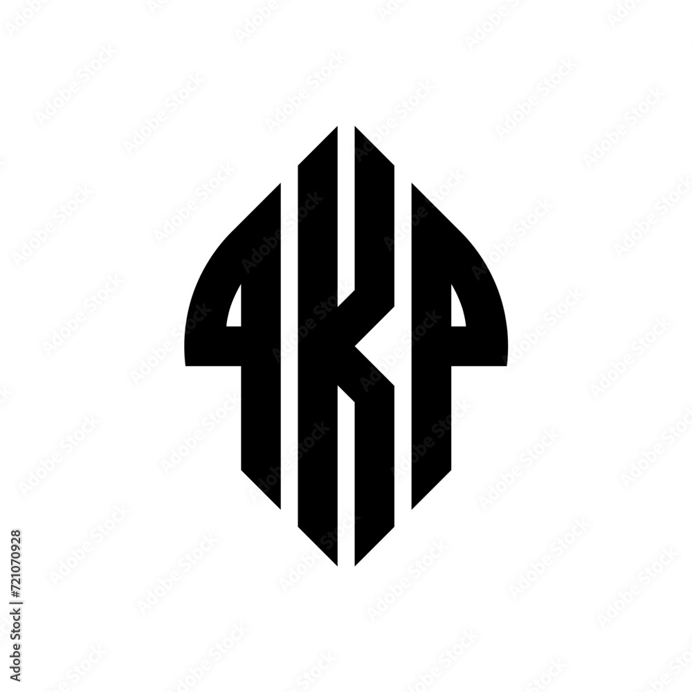 QKP circle letter logo design with circle and ellipse shape. QKP ellipse letters with typographic style. The three initials form a circle logo. QKP circle emblem abstract monogram letter mark vector. QKP circle letter logo design with circle and ellipse shape. QKP ellipse letters with typographic style. The three initials form a circle logo. QKP circle emblem abstract monogram letter mark vector.