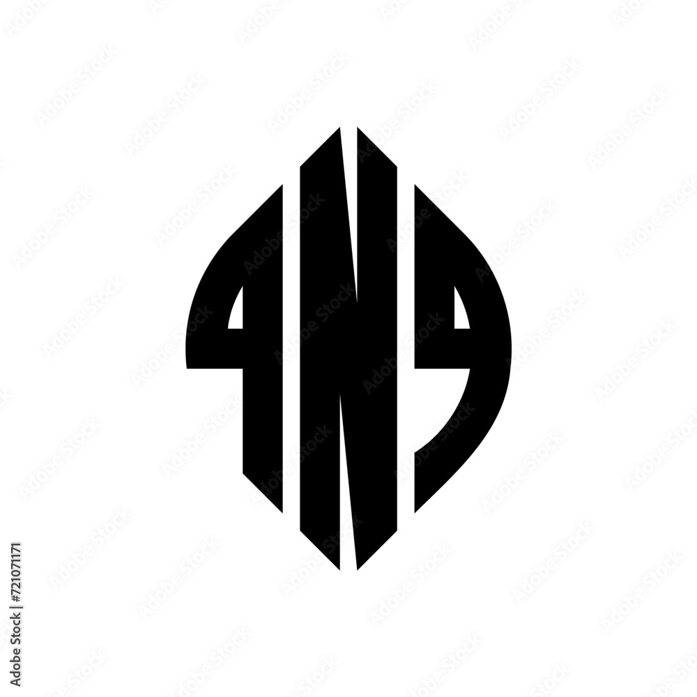 QNQ circle letter logo design with circle and ellipse shape. QNQ ellipse letters with typographic style. The three initials form a circle logo. QNQ circle emblem abstract monogram letter mark vector. QNQ circle letter logo design with circle and ellipse shape. QNQ ellipse letters with typographic style. The three initials form a circle logo. QNQ circle emblem abstract monogram letter mark vector.