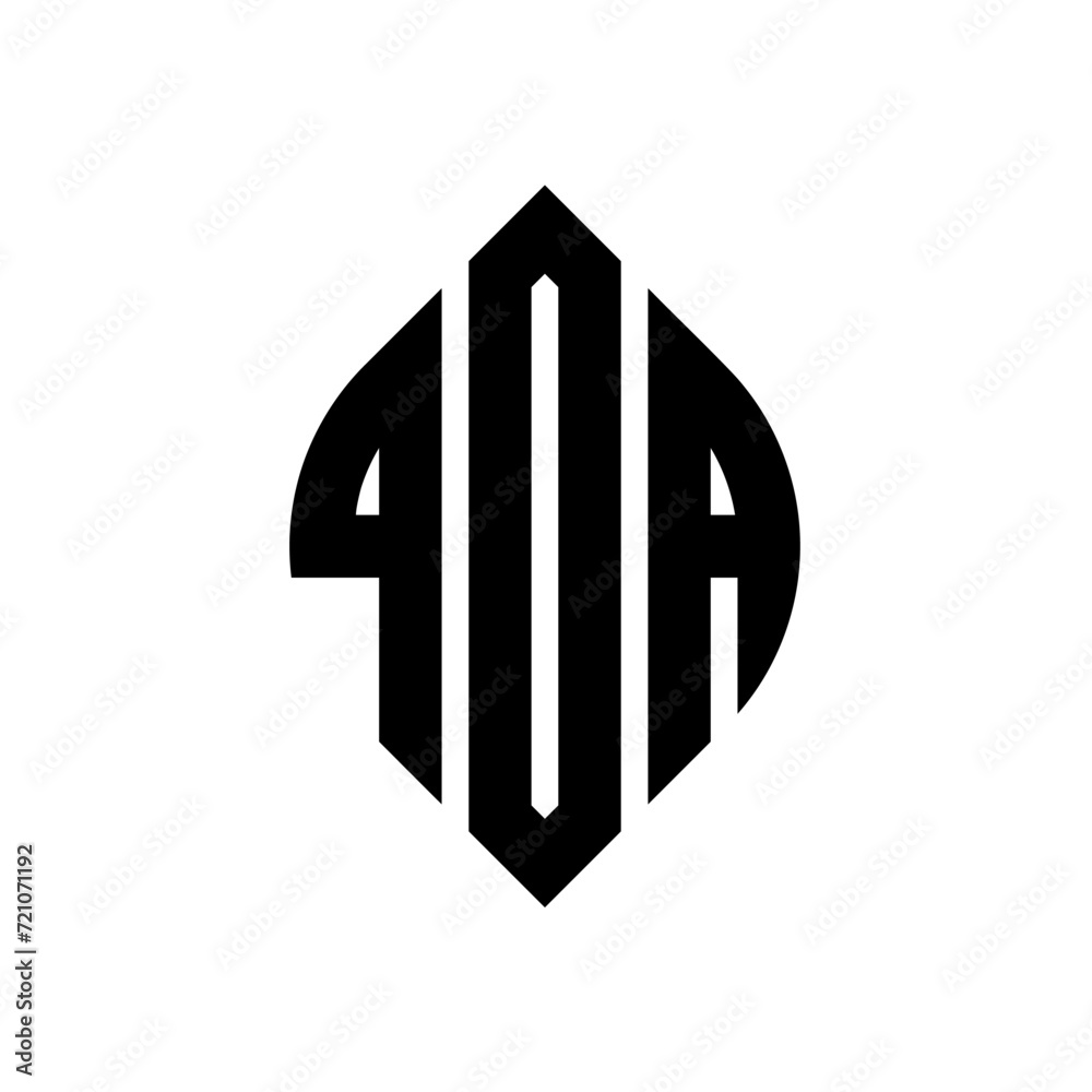 QOA circle letter logo design with circle and ellipse shape. QOA ellipse letters with typographic style. The three initials form a circle logo. QOA circle emblem abstract monogram letter mark vector. QOA circle letter logo design with circle and ellipse shape. QOA ellipse letters with typographic style. The three initials form a circle logo. QOA circle emblem abstract monogram letter mark vector.