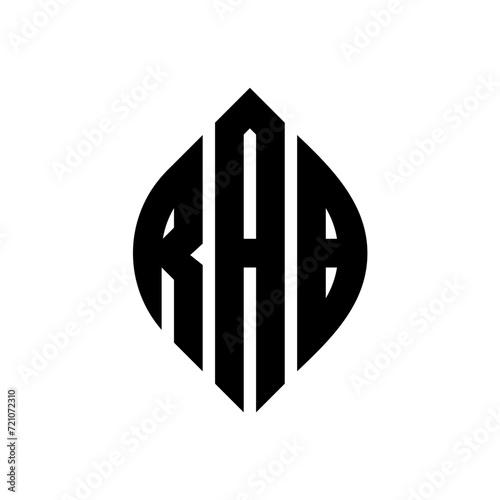 RAB circle letter logo design with circle and ellipse shape. RAB ellipse letters with typographic style. The three initials form a circle logo. RAB circle emblem abstract monogram letter mark vector.