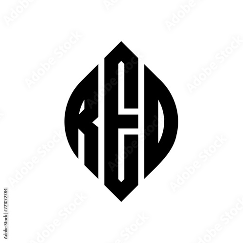 REO circle letter logo design with circle and ellipse shape. REO ellipse letters with typographic style. The three initials form a circle logo. REO circle emblem abstract monogram letter mark vector.