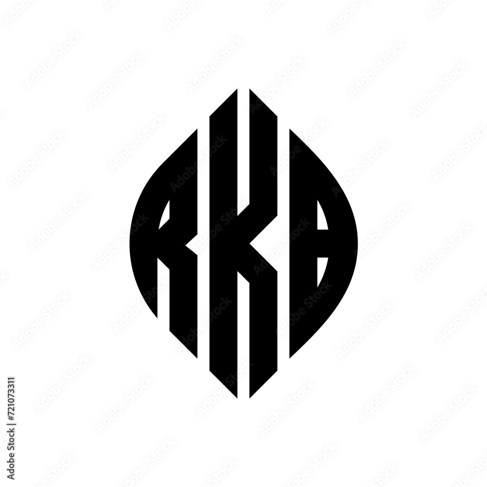 RKB circle letter logo design with circle and ellipse shape. RKB ellipse letters with typographic style. The three initials form a circle logo. RKB circle emblem abstract monogram letter mark vector. RKB circle letter logo design with circle and ellipse shape. RKB ellipse letters with typographic style. The three initials form a circle logo. RKB circle emblem abstract monogram letter mark vector.