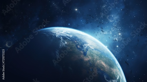 Earth Planet in Space. Celestial, Cosmic, Solar System, Astronomy, Universe, Galactic, Planetary 