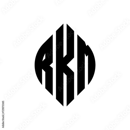 RKM logo. RKM letter. RKM letter logo design. Initials RKM logo linked with circle and uppercase monogram logo. RKM typography for technology, business and real estate brand. photo