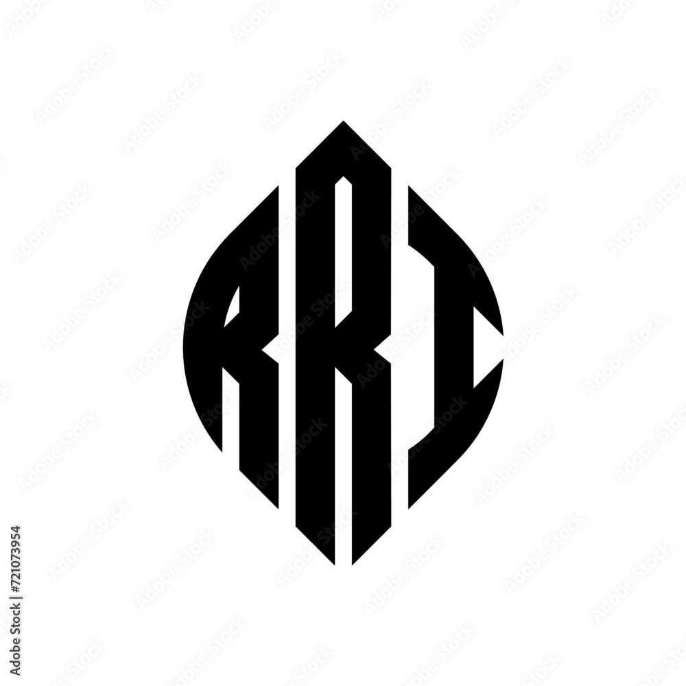 RRI circle letter logo design with circle and ellipse shape. RRI ellipse letters with typographic style. The three initials form a circle logo. RRI circle emblem abstract monogram letter mark vector. RRI circle letter logo design with circle and ellipse shape. RRI ellipse letters with typographic style. The three initials form a circle logo. RRI circle emblem abstract monogram letter mark vector.