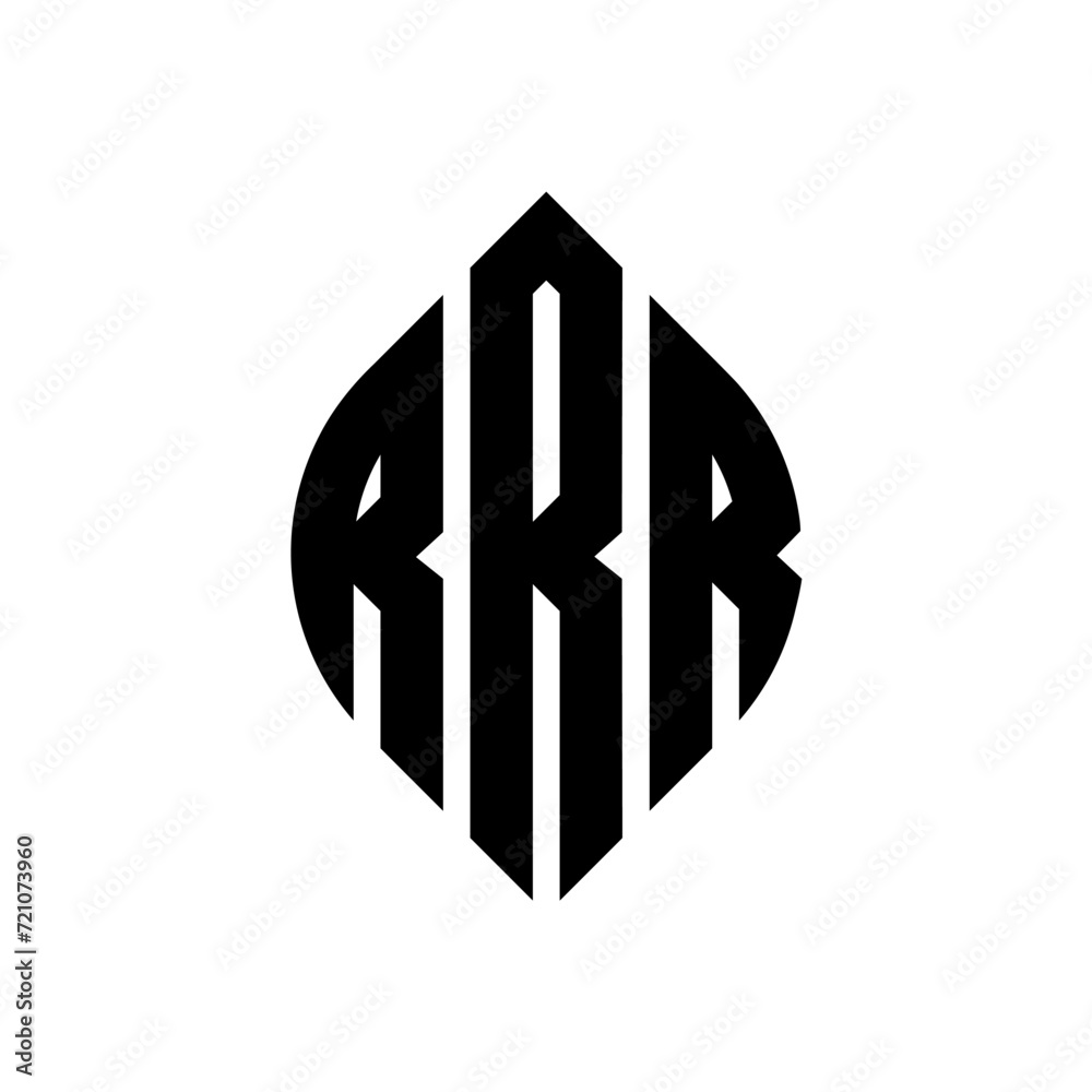 RRR circle letter logo design with circle and ellipse shape. RRR ellipse letters with typographic style. The three initials form a circle logo. RRR circle emblem abstract monogram letter mark vector. RRR circle letter logo design with circle and ellipse shape. RRR ellipse letters with typographic style. The three initials form a circle logo. RRR circle emblem abstract monogram letter mark vector.