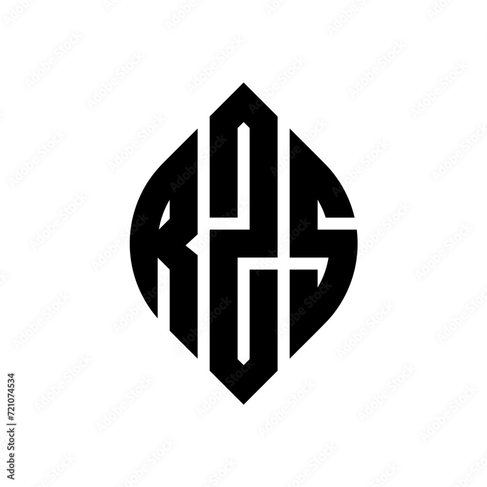 RZS circle letter logo design with circle and ellipse shape. RZS ellipse letters with typographic style. The three initials form a circle logo. RZS circle emblem abstract monogram letter mark vector. RZS circle letter logo design with circle and ellipse shape. RZS ellipse letters with typographic style. The three initials form a circle logo. RZS circle emblem abstract monogram letter mark vector.