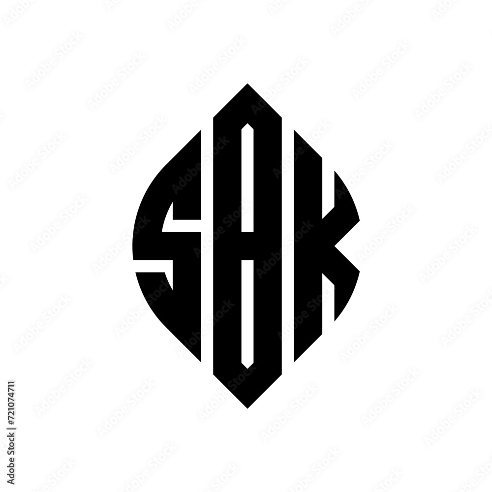 SBK circle letter logo design with circle and ellipse shape. SBK ellipse letters with typographic style. The three initials form a circle logo. SBK circle emblem abstract monogram letter mark vector. SBK circle letter logo design with circle and ellipse shape. SBK ellipse letters with typographic style. The three initials form a circle logo. SBK circle emblem abstract monogram letter mark vector.