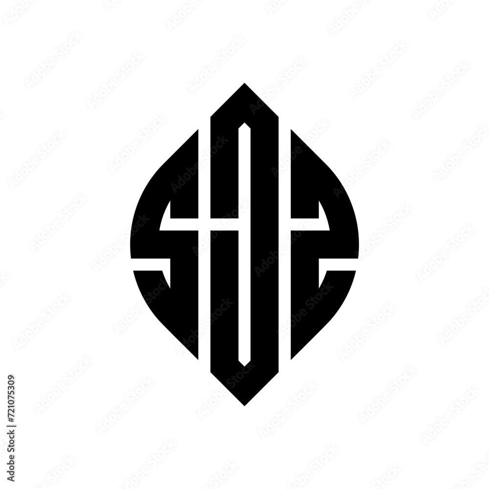 Obraz premium SJZ logo. SJZ letter. SJZ letter logo design. Initials SJZ logo linked with circle and uppercase monogram logo. SJZ typography for technology, business and real estate brand.
