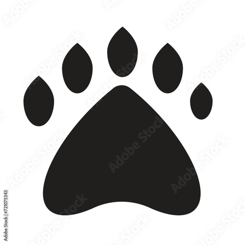 paw print icon on isolated background