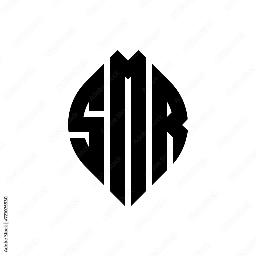 SMR circle letter logo design with circle and ellipse shape. SMR ellipse letters with typographic style. The three initials form a circle logo. SMR circle emblem abstract monogram letter mark vector. SMR circle letter logo design with circle and ellipse shape. SMR ellipse letters with typographic style. The three initials form a circle logo. SMR circle emblem abstract monogram letter mark vector.