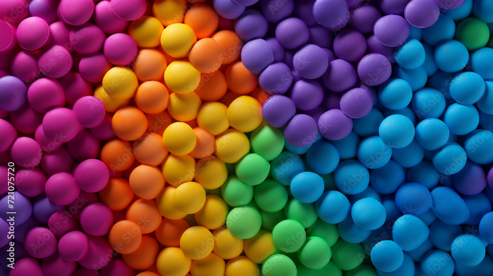 Rainbow foam balls texture for background Rainbow foam balls texture for background