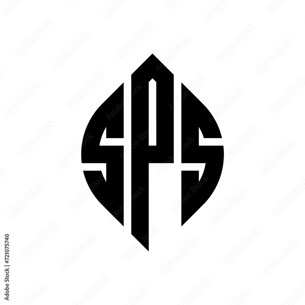 SPS circle letter logo design with circle and ellipse shape. SPS ellipse letters with typographic style. The three initials form a circle logo. SPS circle emblem abstract monogram letter mark vector. SPS circle letter logo design with circle and ellipse shape. SPS ellipse letters with typographic style. The three initials form a circle logo. SPS circle emblem abstract monogram letter mark vector.