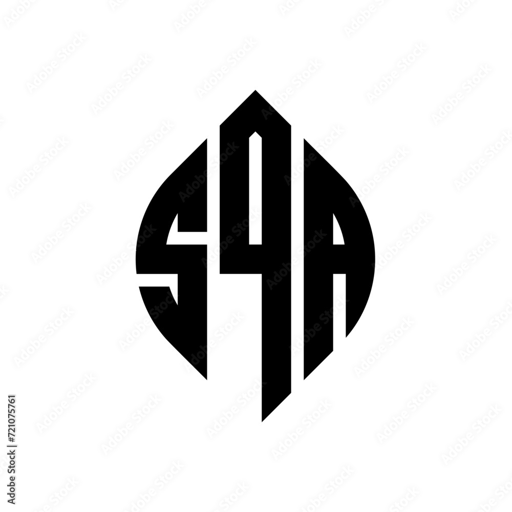 SQA circle letter logo design with circle and ellipse shape. SQA ellipse letters with typographic style. The three initials form a circle logo. SQA circle emblem abstract monogram letter mark vector. SQA circle letter logo design with circle and ellipse shape. SQA ellipse letters with typographic style. The three initials form a circle logo. SQA circle emblem abstract monogram letter mark vector.