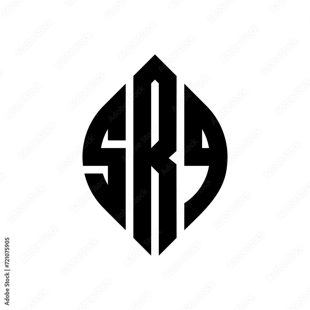SRQ circle letter logo design with circle and ellipse shape. SRQ ellipse letters with typographic style. The three initials form a circle logo. SRQ circle emblem abstract monogram letter mark vector. SRQ circle letter logo design with circle and ellipse shape. SRQ ellipse letters with typographic style. The three initials form a circle logo. SRQ circle emblem abstract monogram letter mark vector.