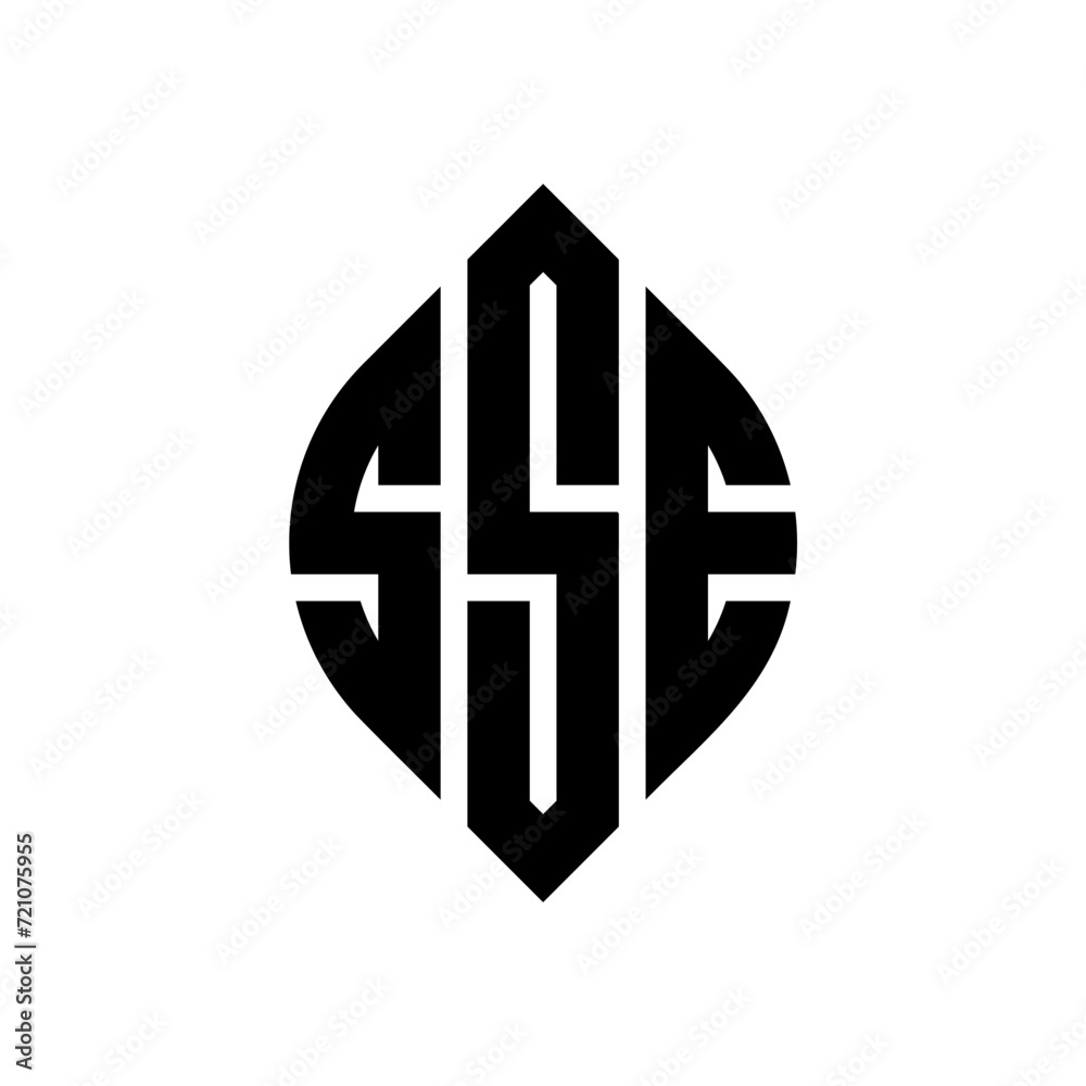 SSE circle letter logo design with circle and ellipse shape. SSE ellipse letters with typographic style. The three initials form a circle logo. SSE circle emblem abstract monogram letter mark vector. SSE circle letter logo design with circle and ellipse shape. SSE ellipse letters with typographic style. The three initials form a circle logo. SSE circle emblem abstract monogram letter mark vector.