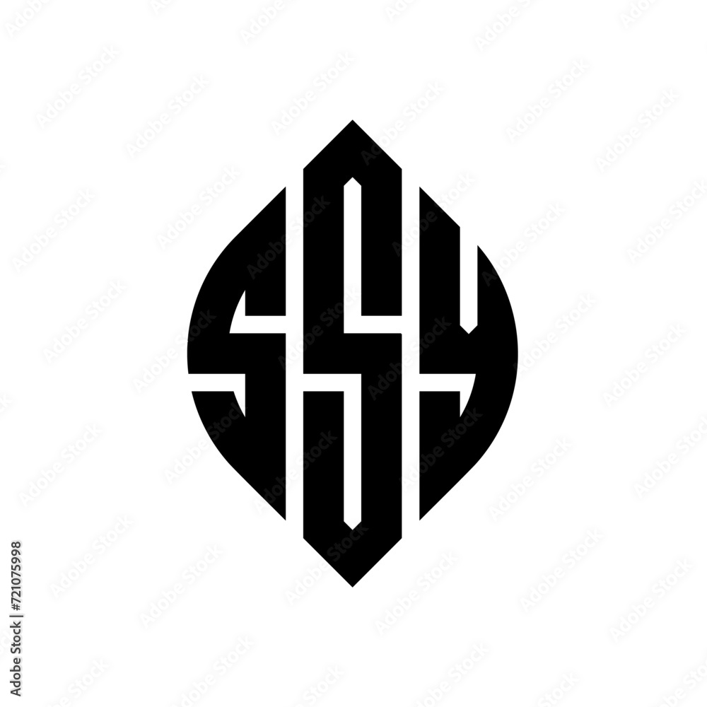 SSY circle letter logo design with circle and ellipse shape. SSY ellipse letters with typographic style. The three initials form a circle logo. SSY circle emblem abstract monogram letter mark vector. SSY circle letter logo design with circle and ellipse shape. SSY ellipse letters with typographic style. The three initials form a circle logo. SSY circle emblem abstract monogram letter mark vector.