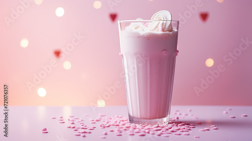 Subtle Love Drink Minimalist Milkshake Bliss Background Ai Generative
