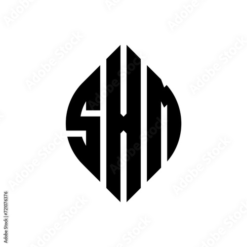 SXM circle letter logo design with circle and ellipse shape. SXM ellipse letters with typographic style. The three initials form a circle logo. SXM circle emblem abstract monogram letter mark vector. photo