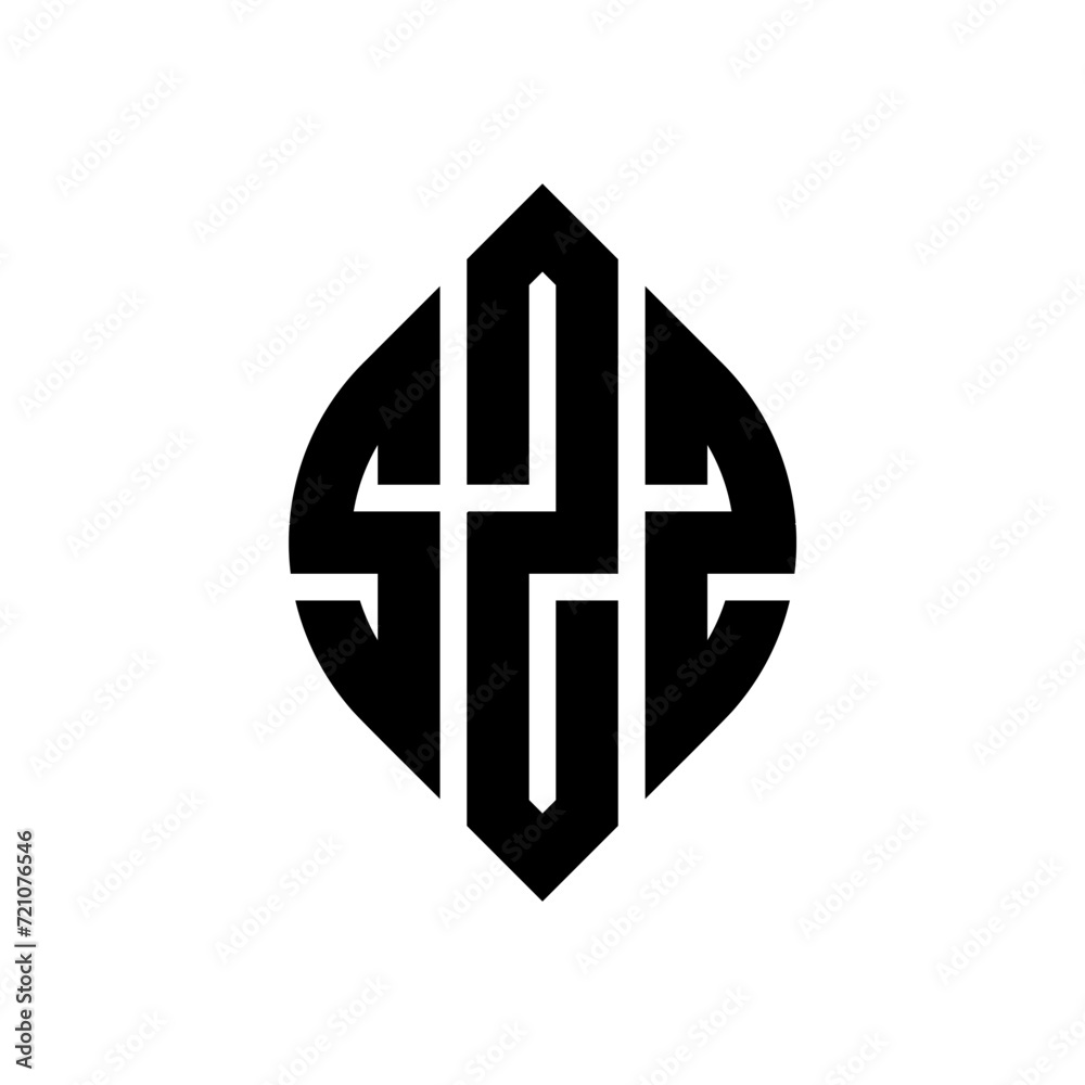 SZZ circle letter logo design with circle and ellipse shape. SZZ ellipse letters with typographic style. The three initials form a circle logo. SZZ circle emblem abstract monogram letter mark vector. SZZ circle letter logo design with circle and ellipse shape. SZZ ellipse letters with typographic style. The three initials form a circle logo. SZZ circle emblem abstract monogram letter mark vector.