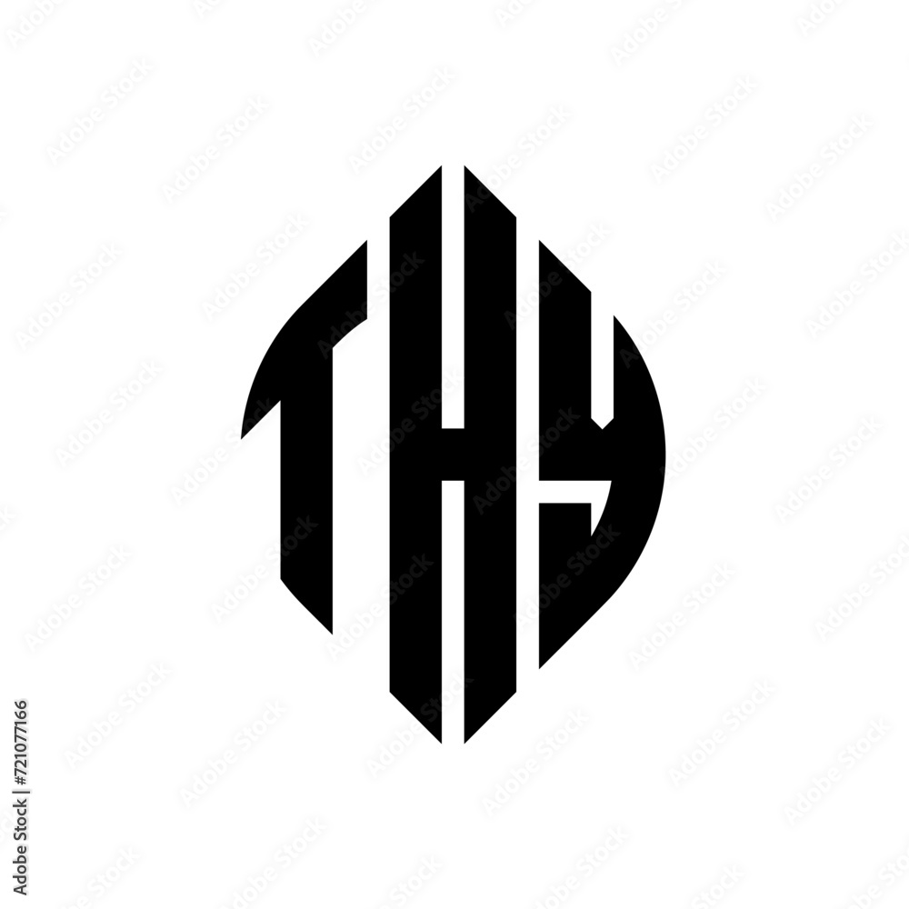 THY circle letter logo design with circle and ellipse shape. THY ellipse letters with typographic style. The three initials form a circle logo. THY circle emblem abstract monogram letter mark vector. THY circle letter logo design with circle and ellipse shape. THY ellipse letters with typographic style. The three initials form a circle logo. THY circle emblem abstract monogram letter mark vector.