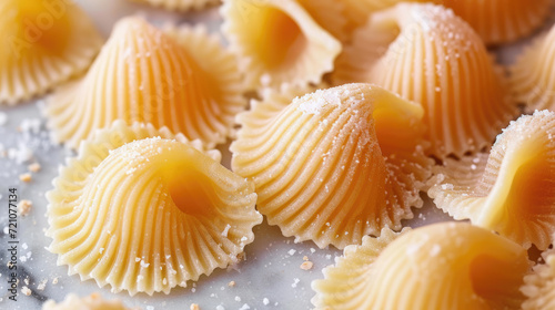 Close up of Conchiglie Pasta Shells 