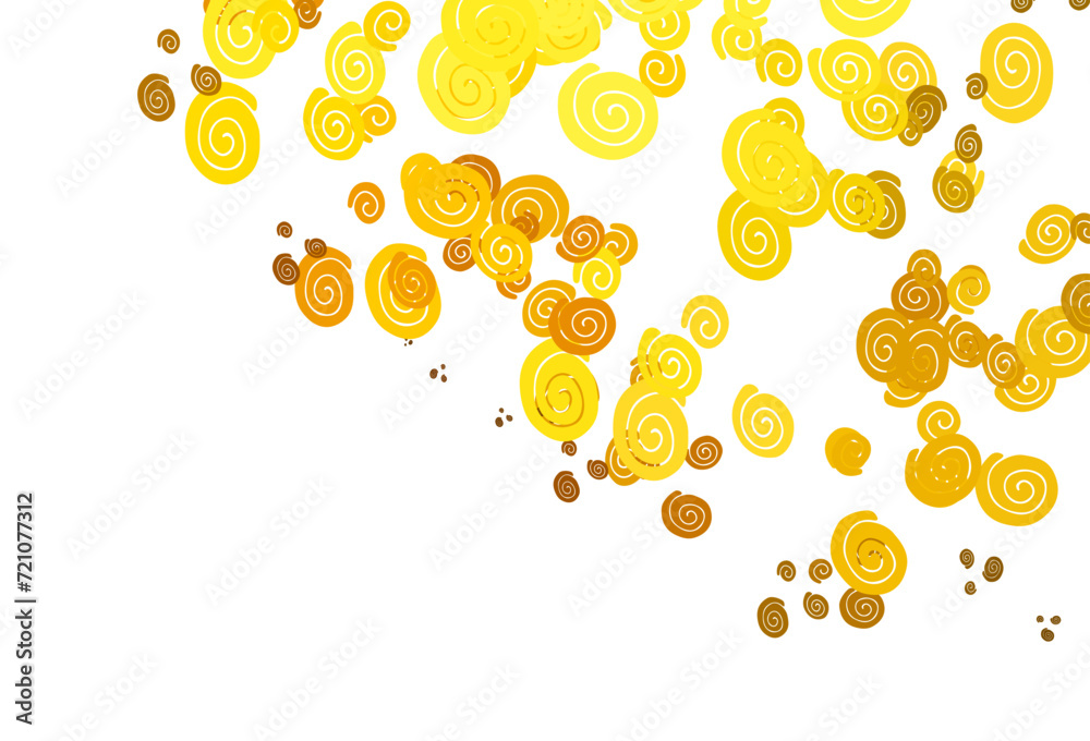 Fototapeta premium Light Green, Yellow vector background with liquid shapes.
