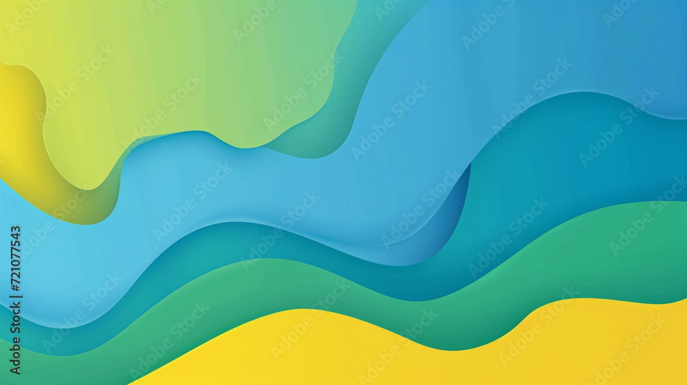 Blue, Yellow, And Green banner background vector presentation design. PowerPoint and Business background.