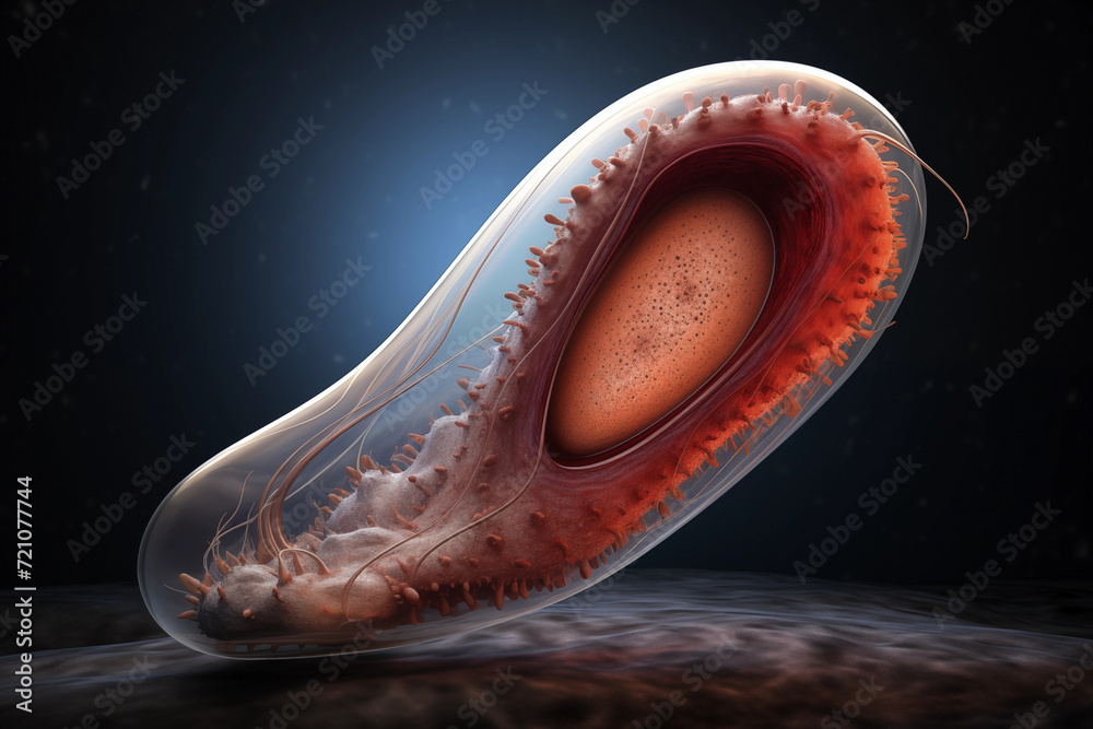 Abstract macro paramecium unicellular Eukaryote ciliate protozoa art Abstract macro paramecium unicellular Eukaryote ciliate protozoa art