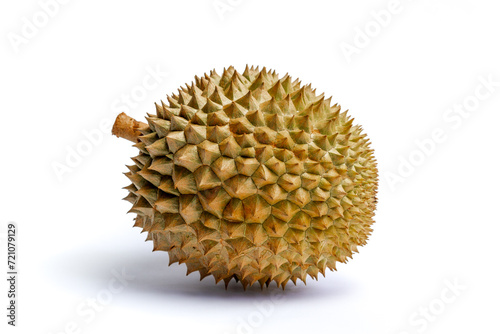 Durian fruit in isolated white background, buah durian di latar belakang warna putih  photo