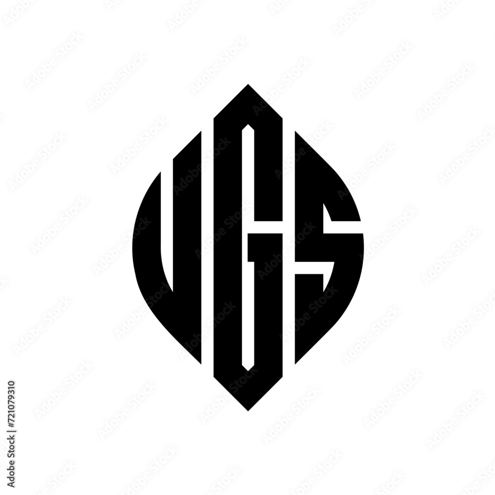UGS circle letter logo design with circle and ellipse shape. UGS ellipse letters with typographic style. The three initials form a circle logo. UGS circle emblem abstract monogram letter mark vector. UGS circle letter logo design with circle and ellipse shape. UGS ellipse letters with typographic style. The three initials form a circle logo. UGS circle emblem abstract monogram letter mark vector.