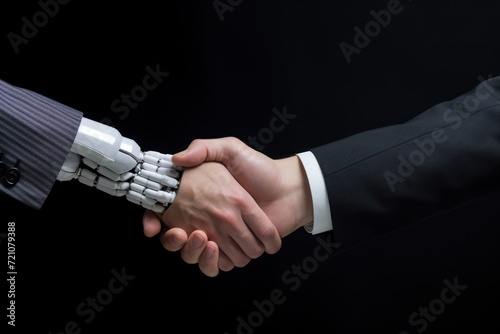 Human Handshaking with Robots AI Generated