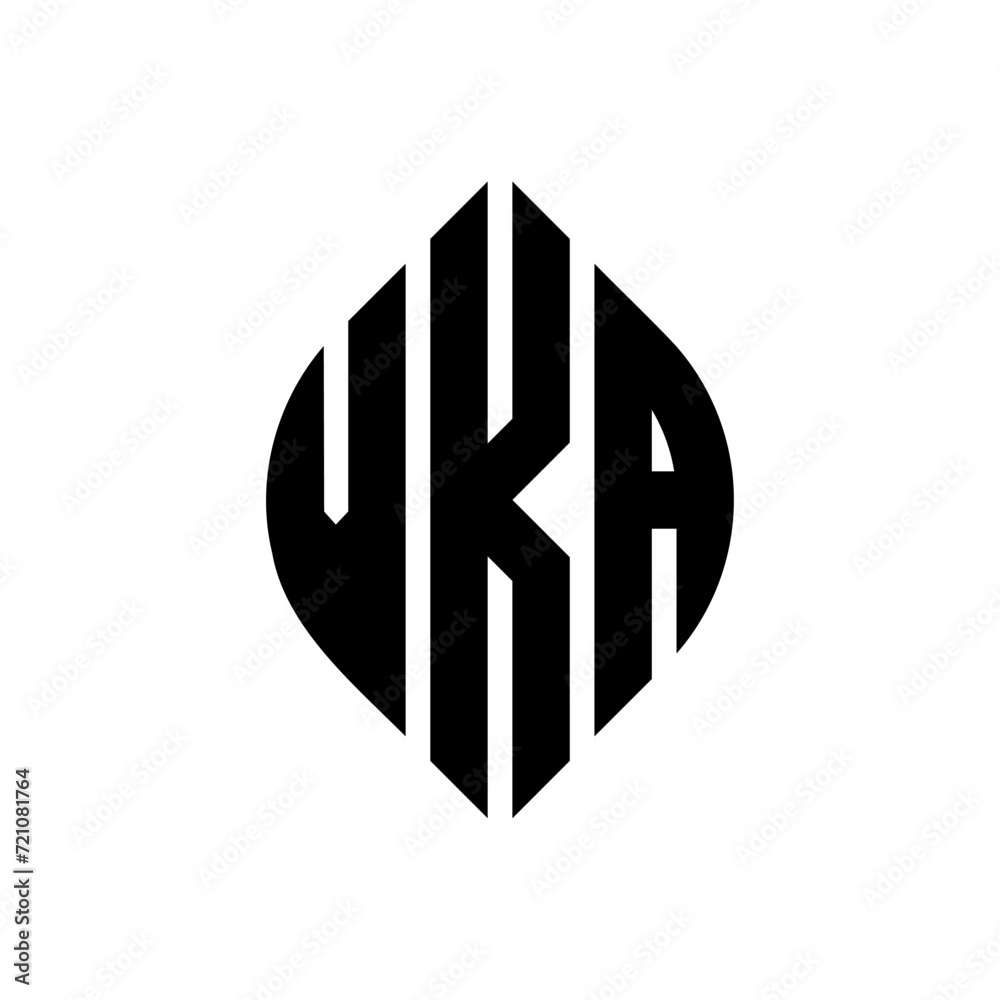 VKA circle letter logo design with circle and ellipse shape. VKA ellipse letters with typographic style. The three initials form a circle logo. VKA circle emblem abstract monogram letter mark vector. VKA circle letter logo design with circle and ellipse shape. VKA ellipse letters with typographic style. The three initials form a circle logo. VKA circle emblem abstract monogram letter mark vector.