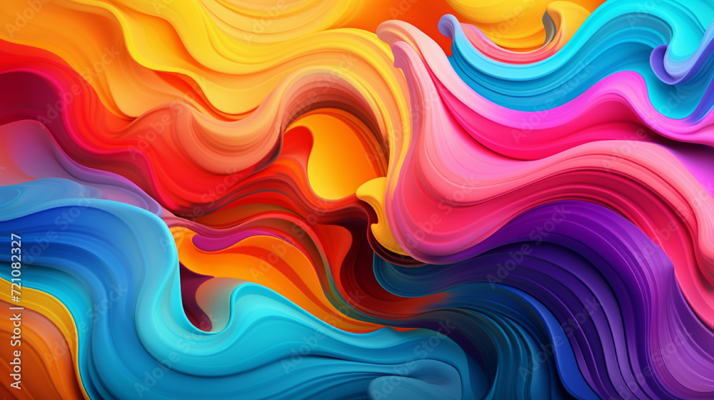 Colorful paint mixm with gradien Colorful paint mixm with gradien
