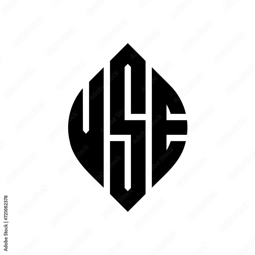VSE circle letter logo design with circle and ellipse shape. VSE ellipse letters with typographic style. The three initials form a circle logo. VSE circle emblem abstract monogram letter mark vector. VSE circle letter logo design with circle and ellipse shape. VSE ellipse letters with typographic style. The three initials form a circle logo. VSE circle emblem abstract monogram letter mark vector.