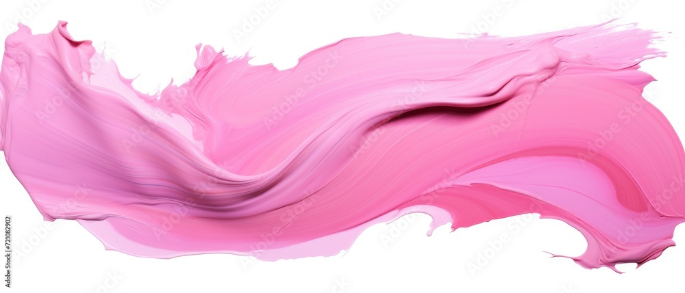 Pink oil or acrylic color paint brushstroke, bringing a soft and artistic touch to your creative endeavor, Ai Generated.