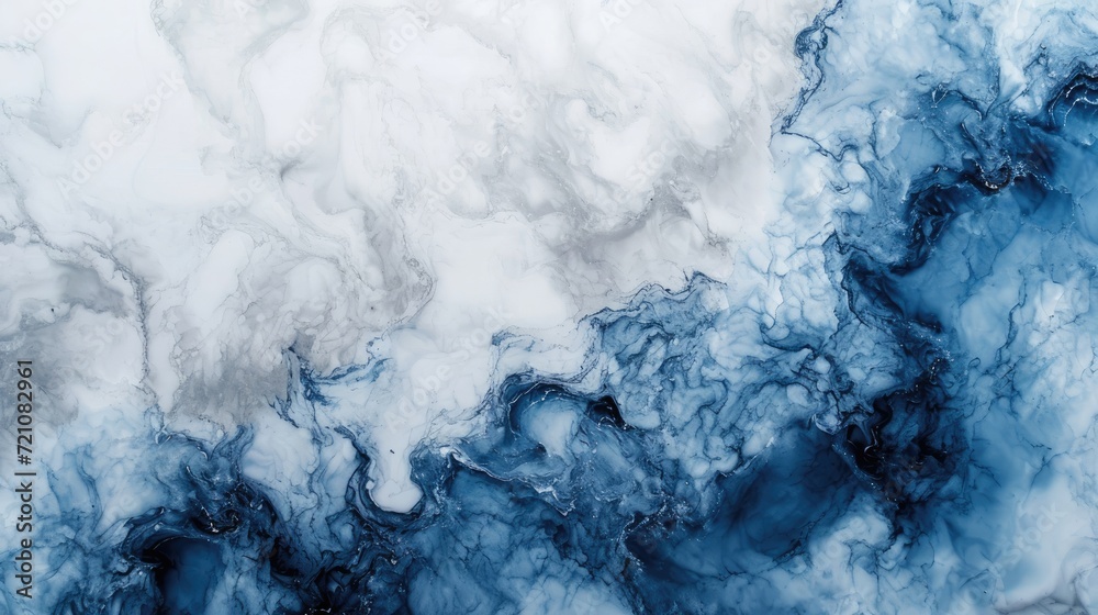Luxurious blue and white marble texture in high resolution, ideal for elegant backgrounds, Ai Generated