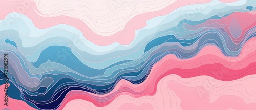 Geological abstract resembling a contour line map, creating a unique and artistic background, Ai Generated
