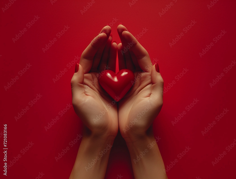 Woman holding heart shaped object Woman holding heart shaped object