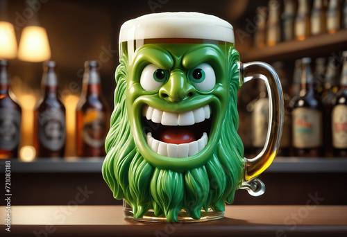 Glass of fresh cold green b...